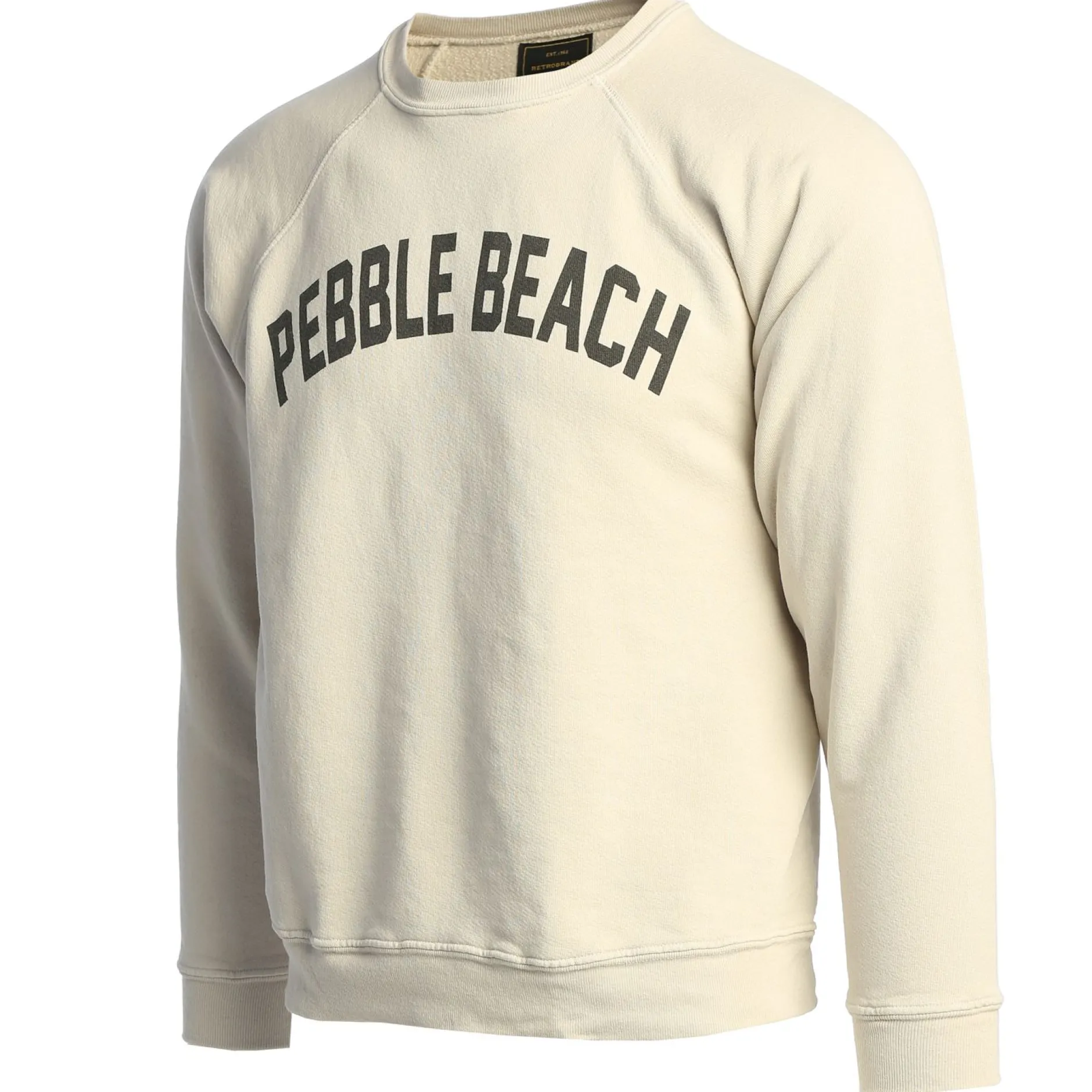Men Pebble Beach Black Label Ivy League Crew Sweatshirt By Original Retro Brand