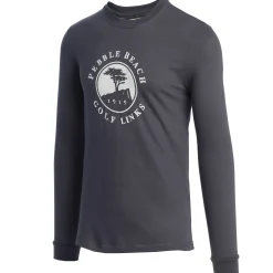 Men Pebble Beach Comfort Logo Long Sleeve Tee By American Needle