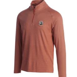 Men Pebble Beach Dri-Fit Adv Vapor 1/4 Zip Fossil Rose Pullover By Nike
