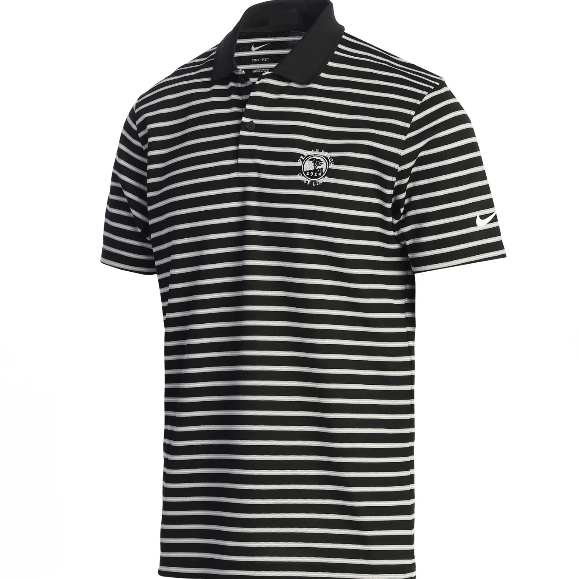 Men Pebble Beach Men's Dri-Fit Wide Stripe Polo By Nike