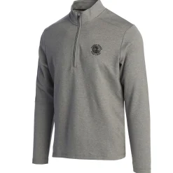 Men Pebble Beach Men's 3-Stripes Heather 1/4 Zip By Adidas