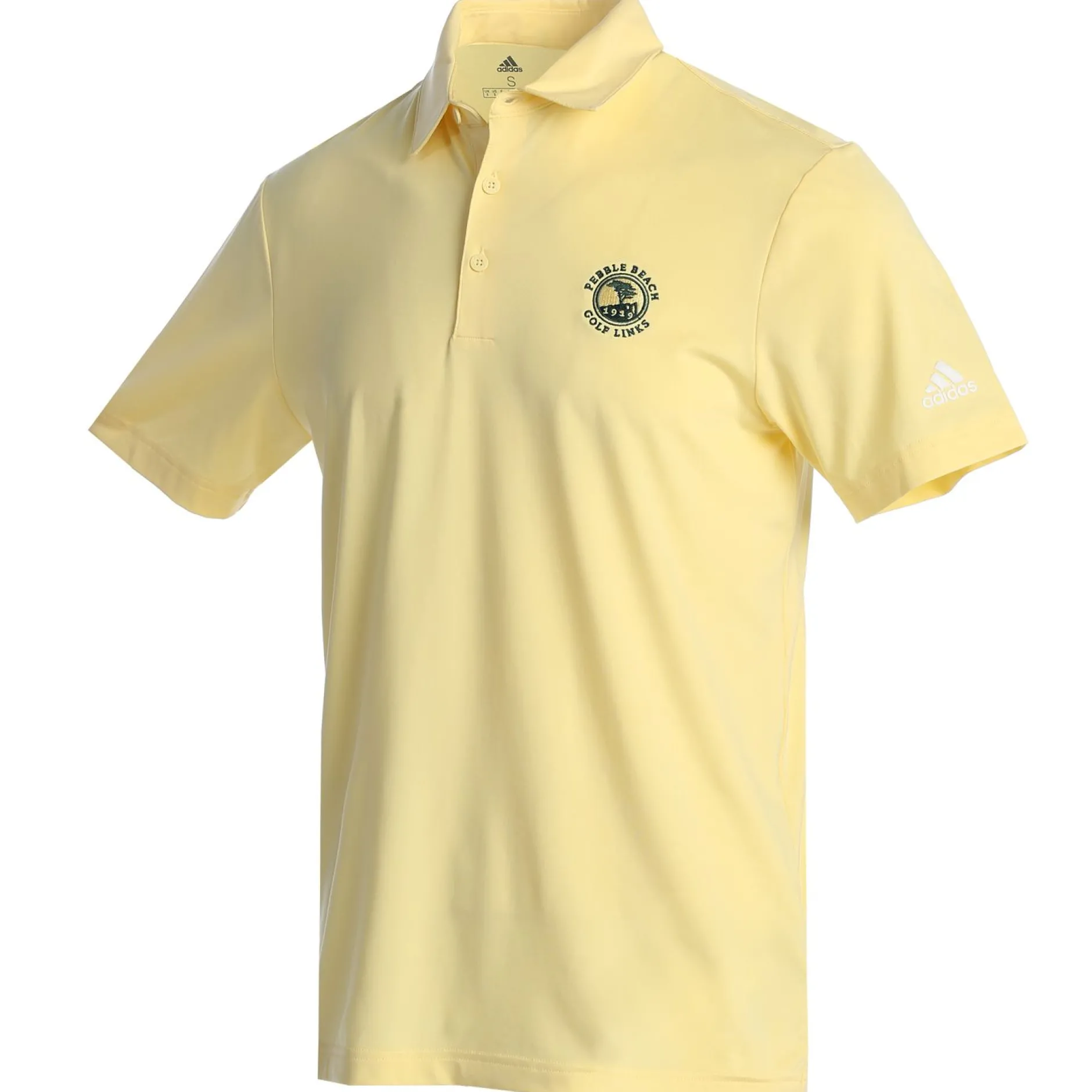 Men Pebble Beach Men's Ultimate365 Almost Yellow Polo By Adidas