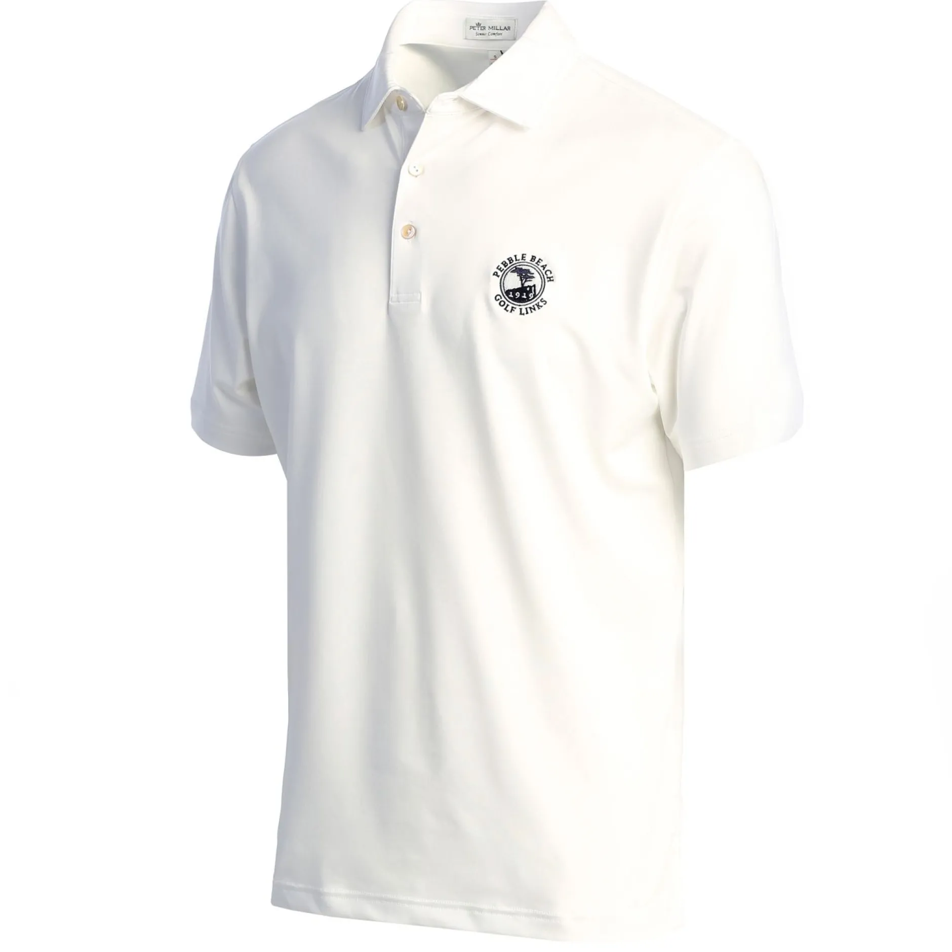 Men Pebble Beach Solid Polo By Peter Millar