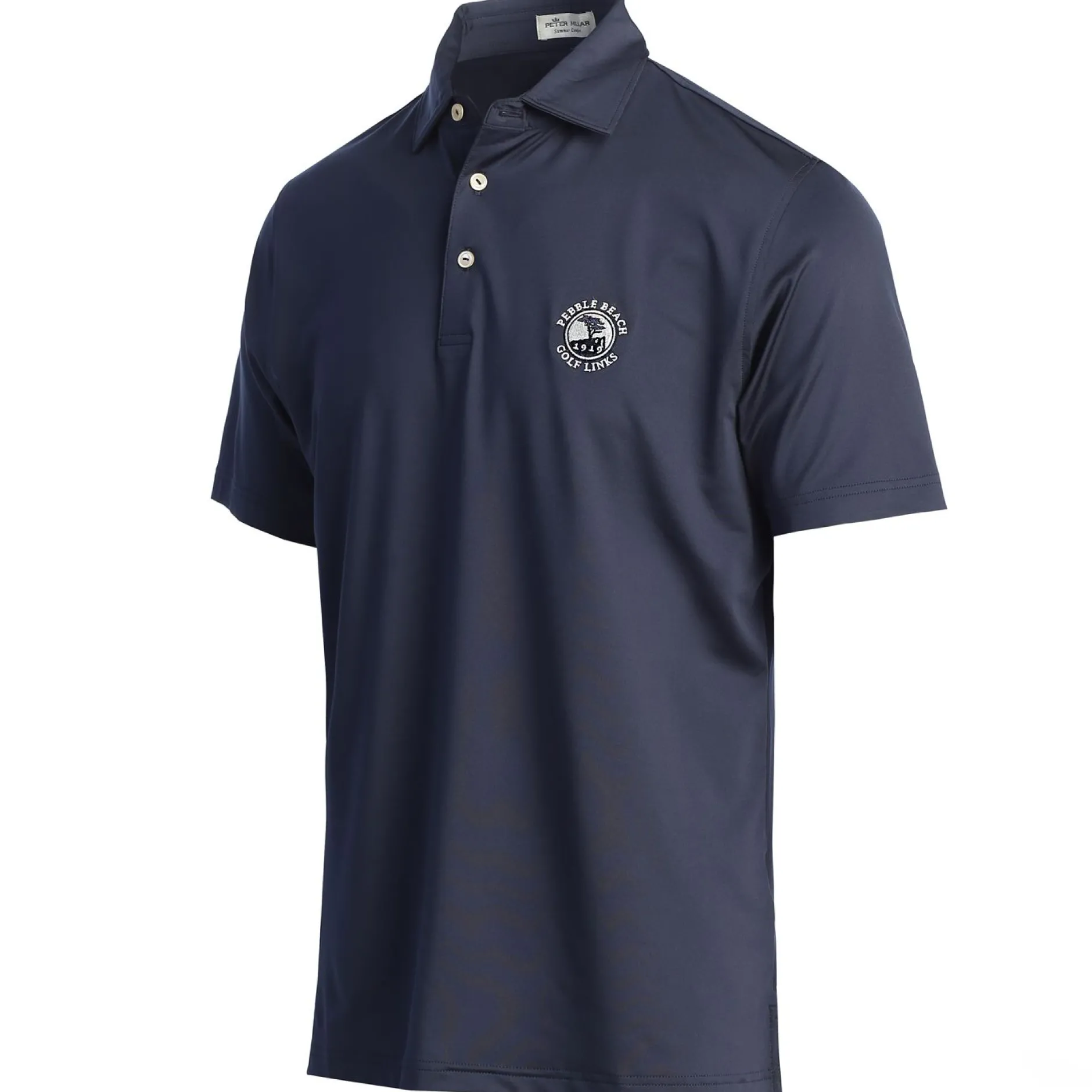 Men Pebble Beach Solid Polo By Peter Millar