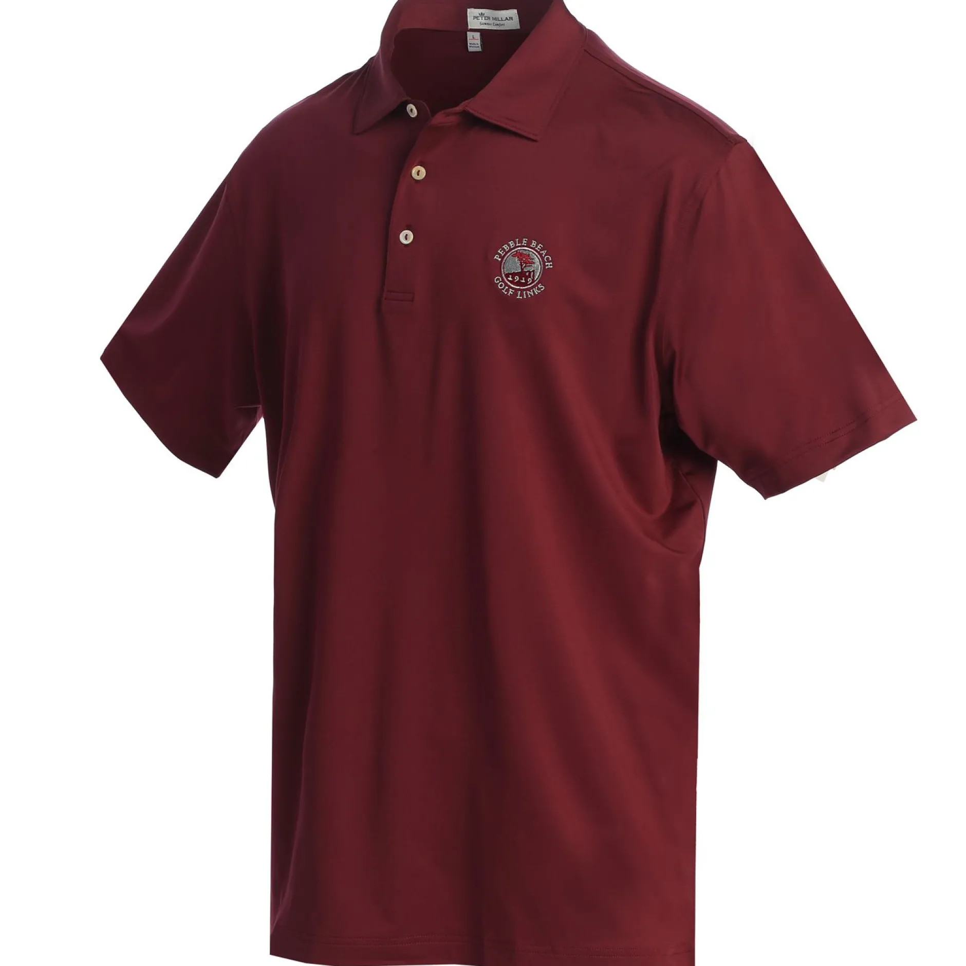 Men Pebble Beach Solid Polo By Peter Millar