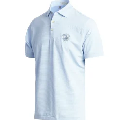 Men Pebble Beach Striped Polo By Peter Millar